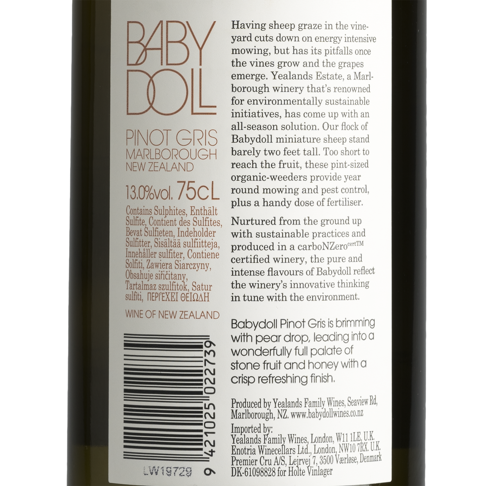 Baby Doll Pinot Gris 2016 (0,75L)