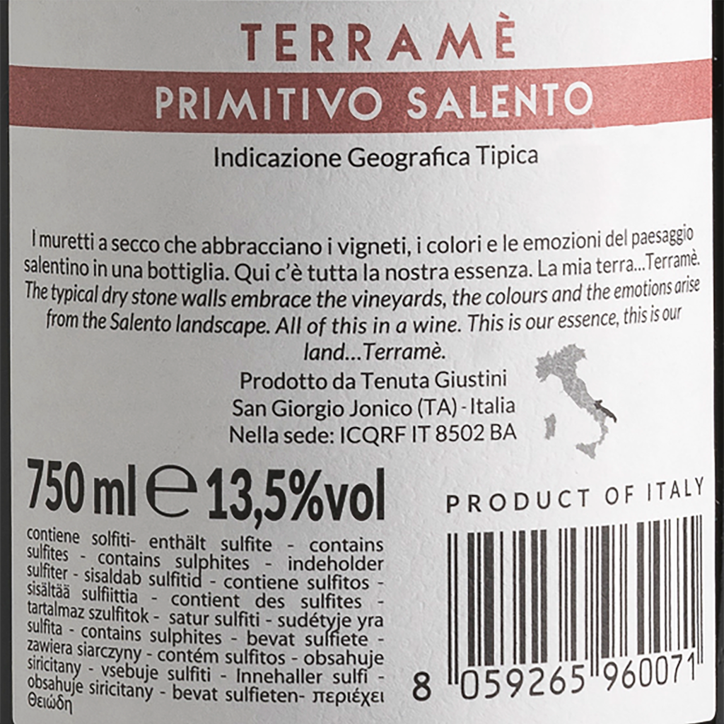 Terrame Primitivo 2016 (0,75L)